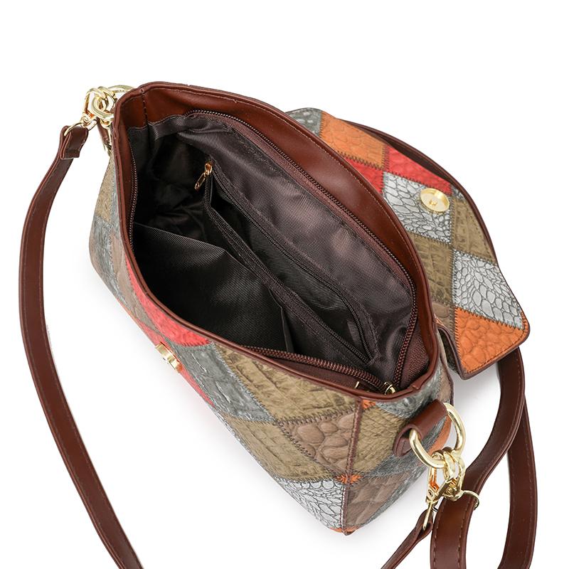 Маленькая сумка через плечо для женщин среднего и пожилого возраста, зимняя новая модная женская сумка через плечо из мягкой кожи с диагональным плетением 2024 года