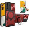 Case + 2 Tempered Glasses for Samsung Galaxy A13 5G, Case with Ring Stand Camera Cover - Red