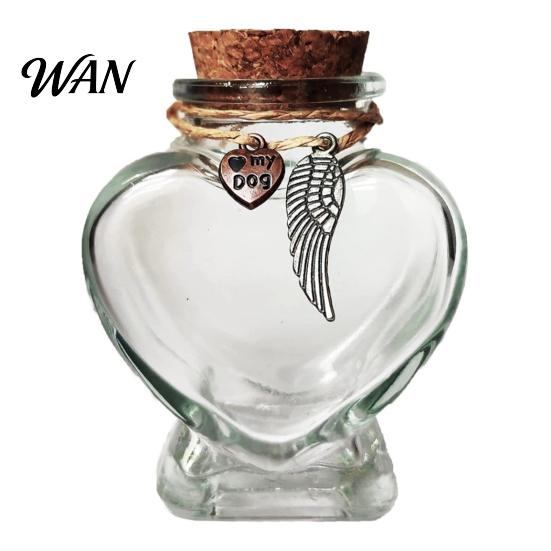 Pet Hair Preservation Bottle Keepsake Transparent Glass Storage Box with Cork Dustproof Jar Seal Preserve for Dog or Cat Memories Holder