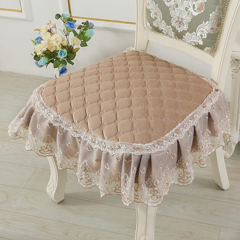 Элегантный кружевной декор 43*45 см, подушка для стула, противоскользящая подушка для сиденья в европейском стиле, домашний декор, обеденный офисный коврик
