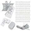50Pack Wedding Candy Box Wedding Bridal Guest Favors with Vintage Keys Tags for Decoration Gift
