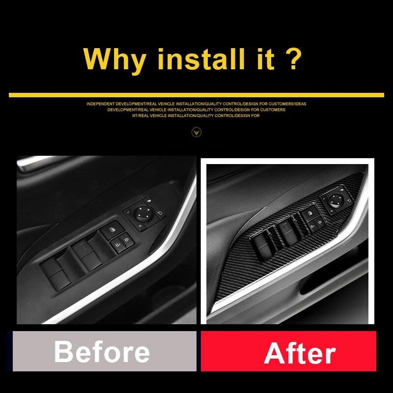 Для Toyota RAV4 XA50 2022 аксессуары для интерьера автомобиля, оконное стекло, подъемный переключатель, панель подлокотника, декоративные накладки