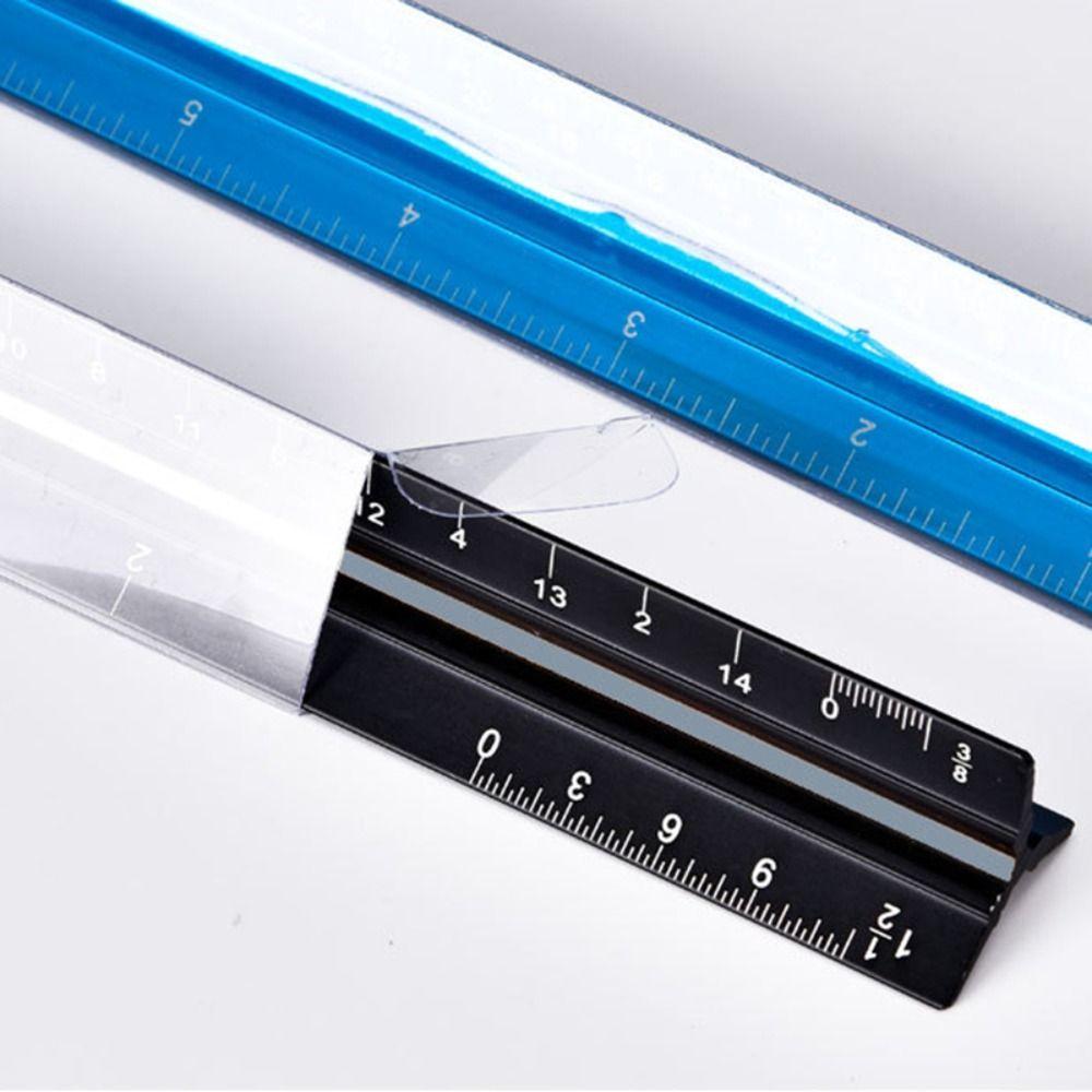 Metal Triangular Ruler Stationery Design Ruler Multi-functional Measuring Tools Architect Engineer