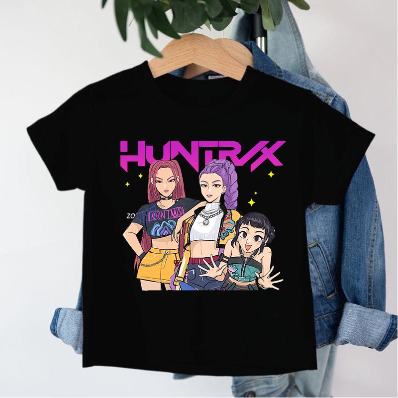 Новая детская футболка KPop Охотники на демонов Мальчики Саджа Мультяшные мальчики Круглый вырез Принт Модный повседневный топ Детская футболка Одежда для детей
