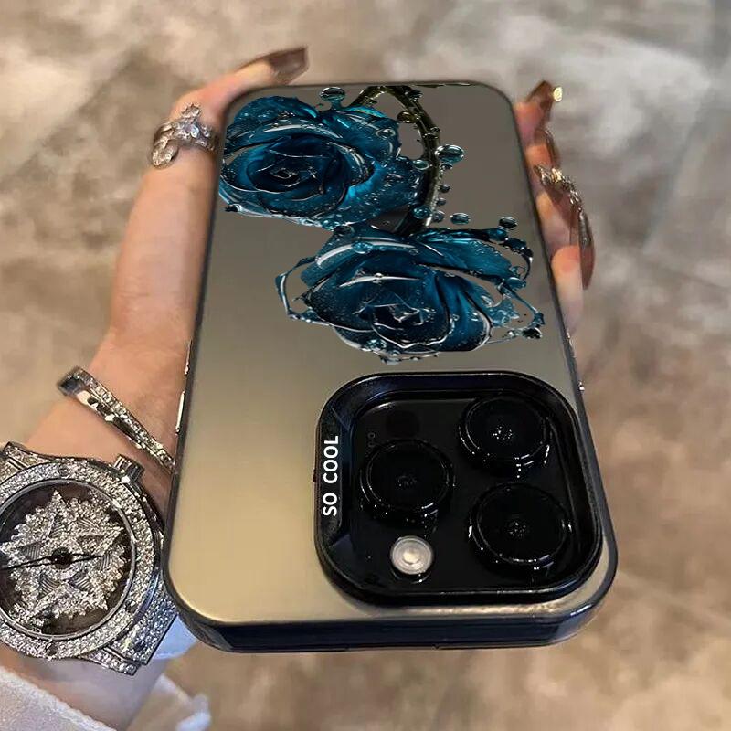 Роскошный ледяной голубой чехол с гальваническим серебряным покрытием IMD для Redmi 12 13C для Redmi Note 13 12 11 10 Pro Plus 12S 11S задняя крышка