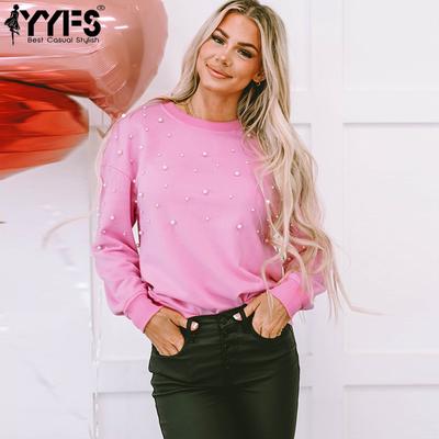 Женские модные повседневные весенне-осенние блузки и рубашки с круглым вырезом в горошек и длинными рукавами