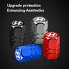 4Pcs Aluminum Alloy Car Wheel Valve Caps Dustproof Cap Accessories For Hyundai Elantra Sonata Genesis Tucson Getz Ioniq IX35 I20 YY67
