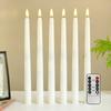 6PCS Wedding Restaurant Decoration LED Electronic Candle Halloween Props 10 Keys Remote Control Long Pole Candles Candle Lantern