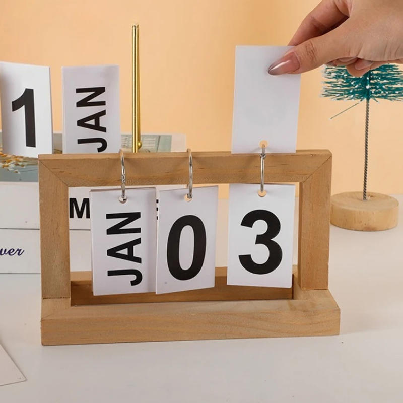 Деревянный Винтажный Вечный Календарь Сделай Сам Перекидной Планер Рустикальный Декоративный Домашний Календарь Кафе Настольный Офисные Принадлежности Для Домашнего Декора Кафе Витрина Офис