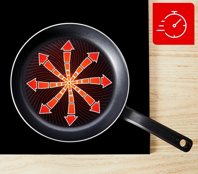 Tefal simply cook wok h0581902 28cm burgundy