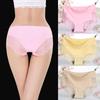 Women Briefs Pure Color Cotton Lace Underwear Mid-waist Ladies Underwear Sexy Underwear