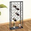 Bottle Rack - vidaXL - 240942 - Metal - Black - 28 Bottles