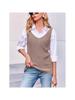Women's Sleeveless V Neck Sweater Vest Loose Knit Cami Tank Top for Spring Summer
