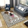 Jack Russell Terrier Carpet Rug for Living Room Bedroom Home Sofa Decoration,Kids play Non-slip Floor Mat