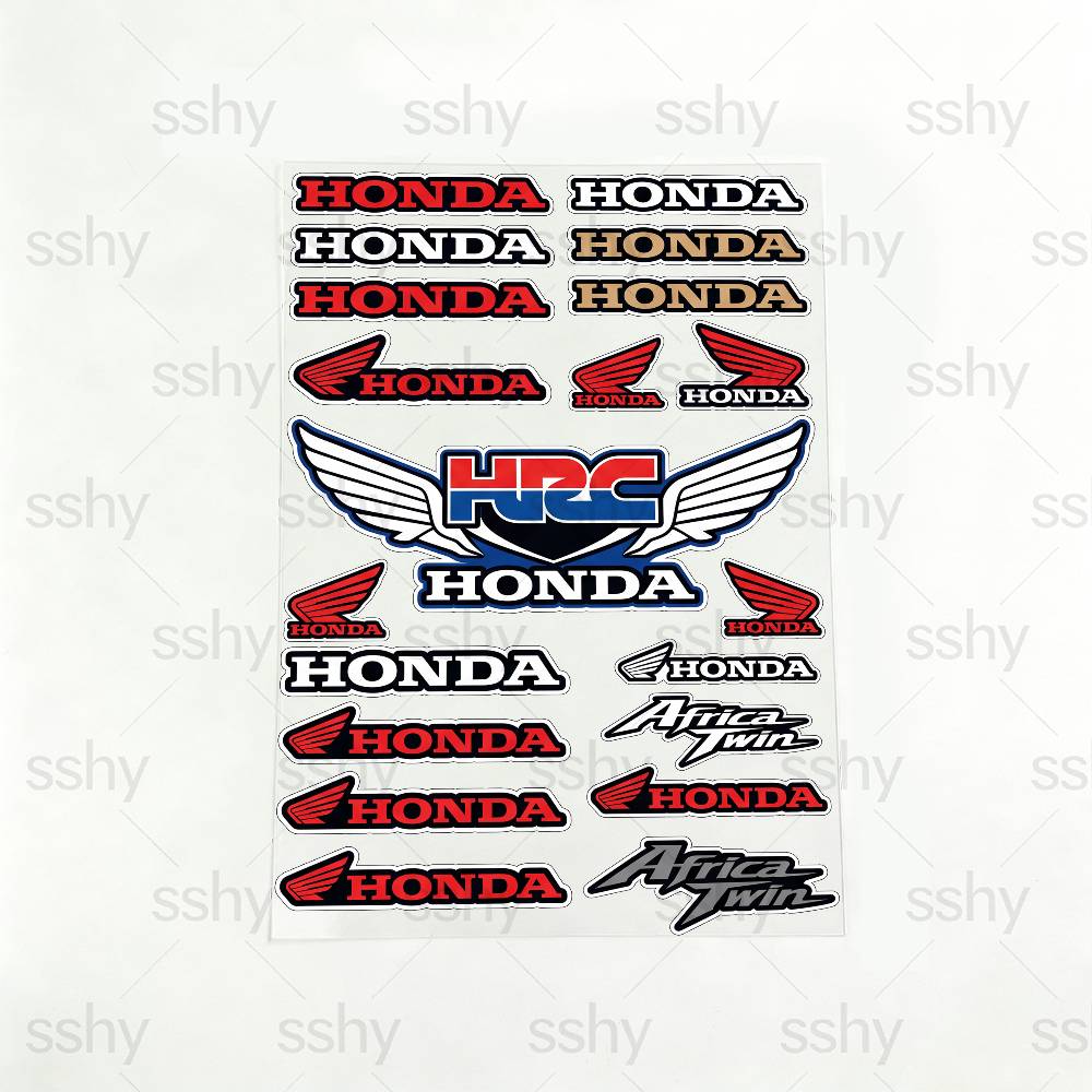 AAAHM1 ДЛЯ HONDA RACING Долговечная Водонепроницаемая Светоотражающая Наклейка Маскировка Царапин Подходит для Мотоцикла Автомобиля Шлема Холодильника Стакана для Воды Декали