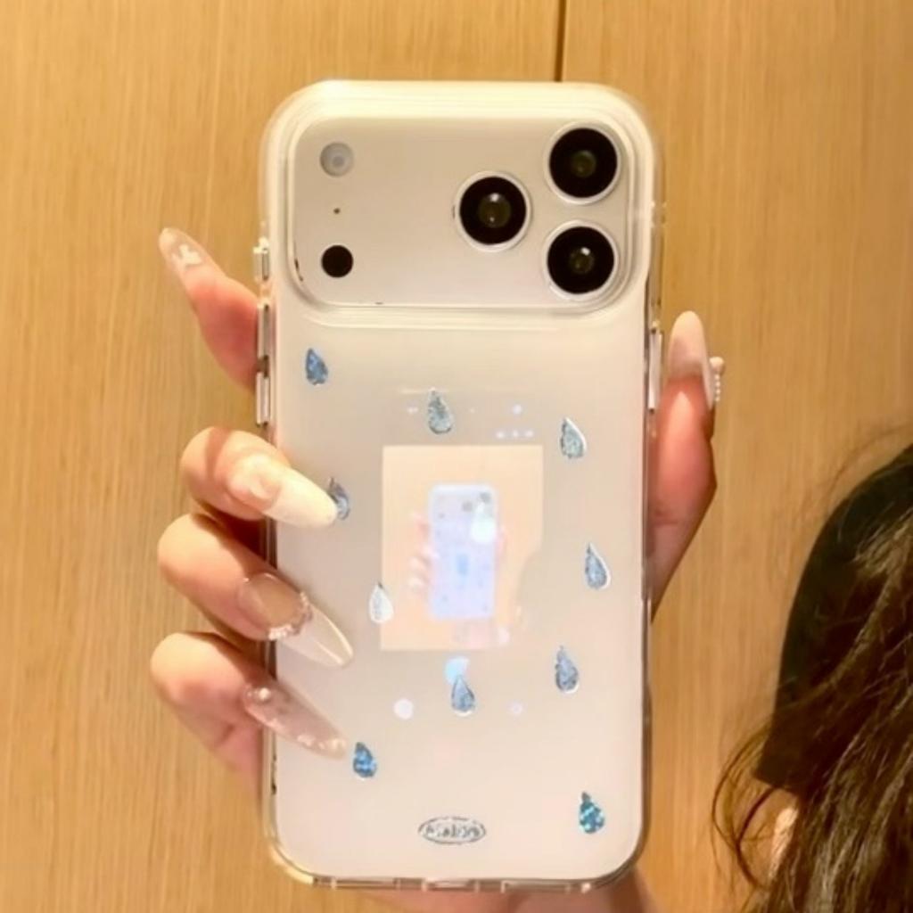 Синий Чехол-Капля для iPhone 17 Pro для iPhone 16 Pro Max 14 15 Защитный Чехол Прочный Тонкий