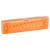 High Quality Durable 10 Holes 20 Tones Plastic Translucent Harmonica Gift for Kids(Orange)