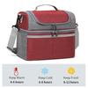 Insulated Lunch Bag Double Deck Lunch Tote Large Leakproof Expandable Lunch Box Reusable Tote Cooler Bag with Pocket for Work Picnic Outdoor