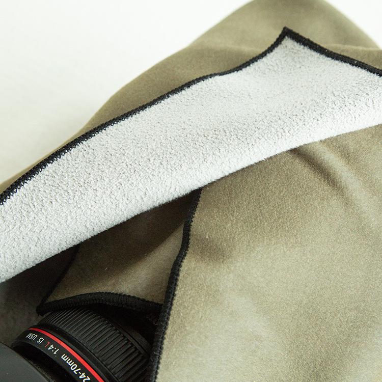 Защитная обертка-подкладка для объектива зеркальной камеры, лоскутное шитье, цвет милитари-зеленый, с липучкой