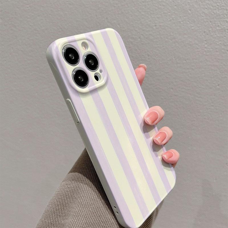 Роскошный фиолетовый полосатый чехол Clmj Swag для Xiaomi Mi 15T 14T 13 12 10 11 Poco C40 M5 X3 F4 NFC Pro 4G 5G Глянцевая пленка Жесткий ПК