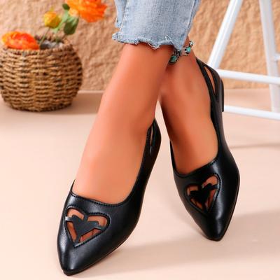 Женская обувь 2024 года, модная, с острым носком, с неглубоким вырезом, однотонная, с низким каблуком, дышащая, без застежек, женская обувь на плоской подошве