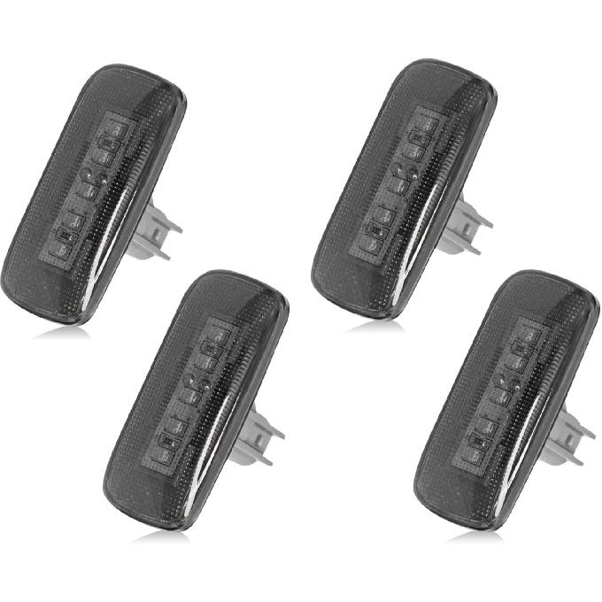 BASIKER 5 светодиодов Боковые габаритные огни для 2010-2018 Dodge Ram 2500 HD 3500 4500 5500 Тяжелые Двухосные Грузовики Заднее Колесо Крыло Кузова (2x Янтарный 2x Красный