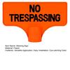No Trespassing Sign Orange Purple Property Warning Sign Weather Resistant Highly Visible Outdoor Marker Sign