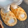 Creative Pineapple Bread Slippers Women's Summer Feet Feeling Soft Thick Sole Anti Slip Home Cool Slippers Ins