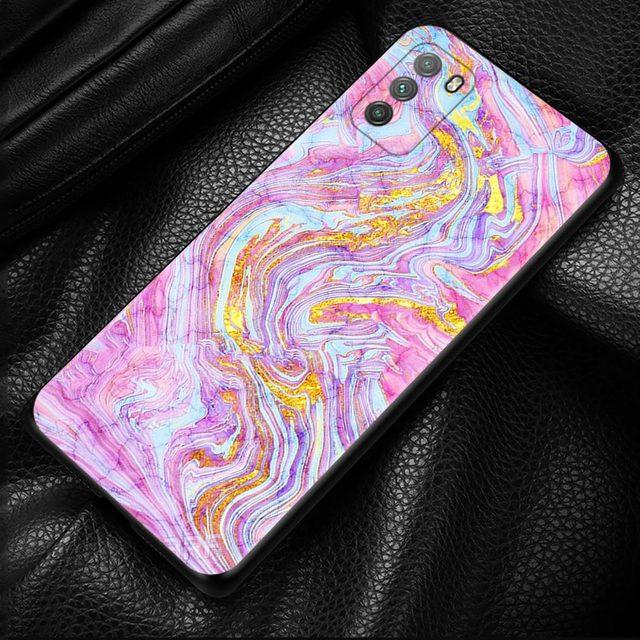 Чехол для телефона Xiaomi Poco X3 X4 Nfc M3 M4 Pro для Mi 12 Pro 11 10t Note 10 5g 9, чехол, красивый мрамор с золотой текстурой, Quicksan