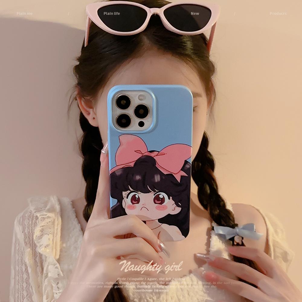 Cute girl 17promax Apple 16 suitable for iPhone 13 phone case 11 anime cartoon 12 film 15