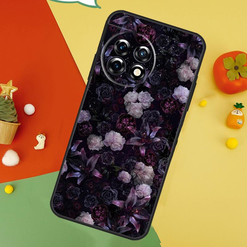 Ночной Цветочный Задний Чехол Для OnePlus 15 13R 13 13T 12 12R 11 10 10T 8T Nord CE 5 2 3 4 Lite N20 N30 Обложка