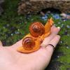 Micro Landscape Simulation Small Snail Garden Decoration Snail Ornament Snail Model Resin Craft Miniature Figurine Home Decor
