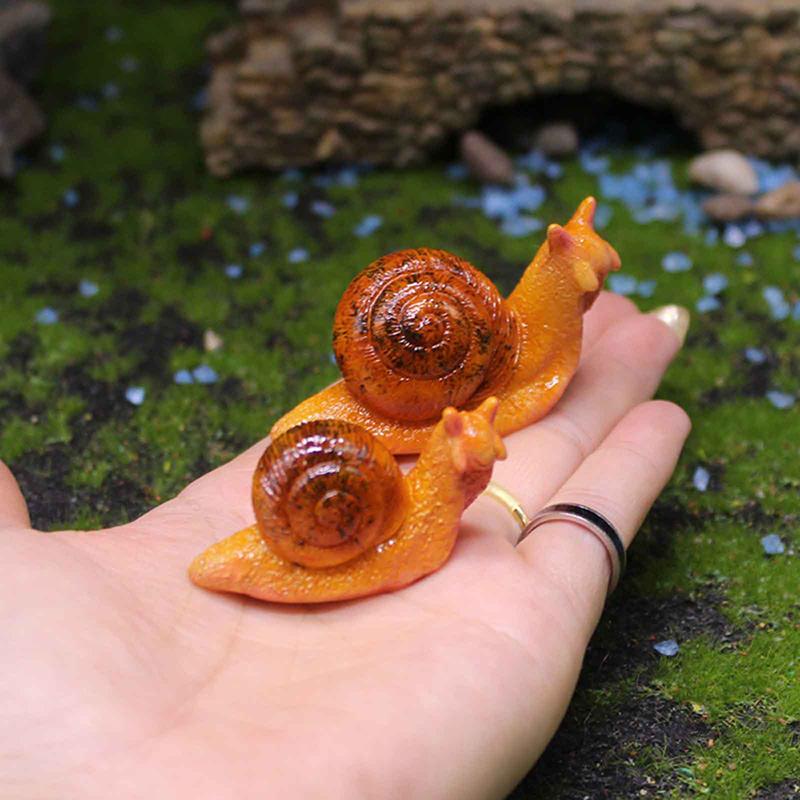 Micro Landscape Simulation Small Snail Garden Decoration Snail Ornament Snail Model Resin Craft Miniature Figurine Home Decor.