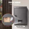Through The Wall Drop Box 12.5x6.3x16.9" Mailbox with Code Lock Dark Gray