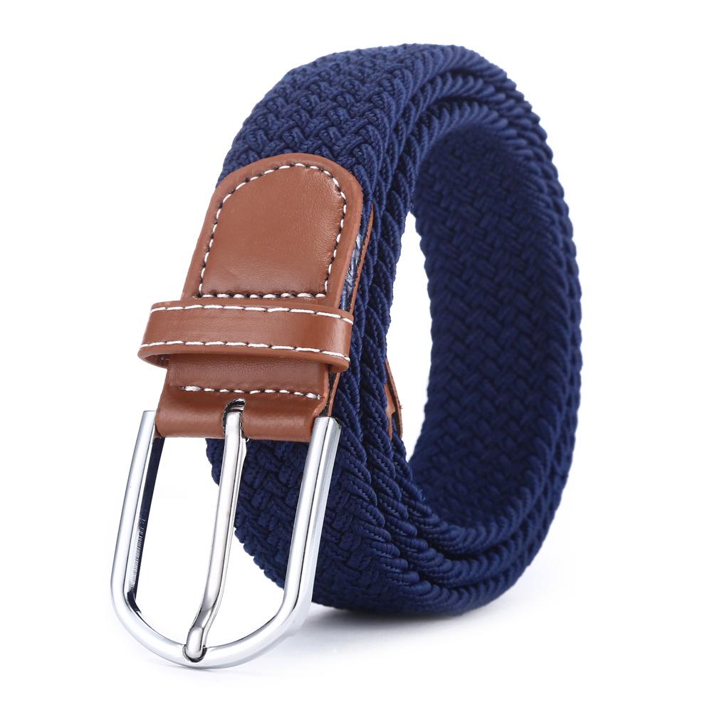 "Trendy Men's & Women's Braided Belts - Elastic Pin Buckle, Korean Style Casual Canvas"