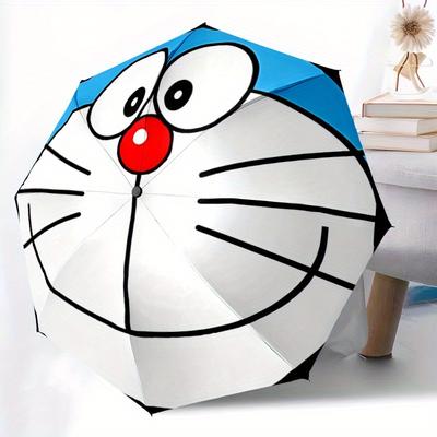 Автоматический зонт Doraemon Bot, компактный складной дизайн, прочная ткань для повседневных дней, дней рождения, Рождества s a0820059