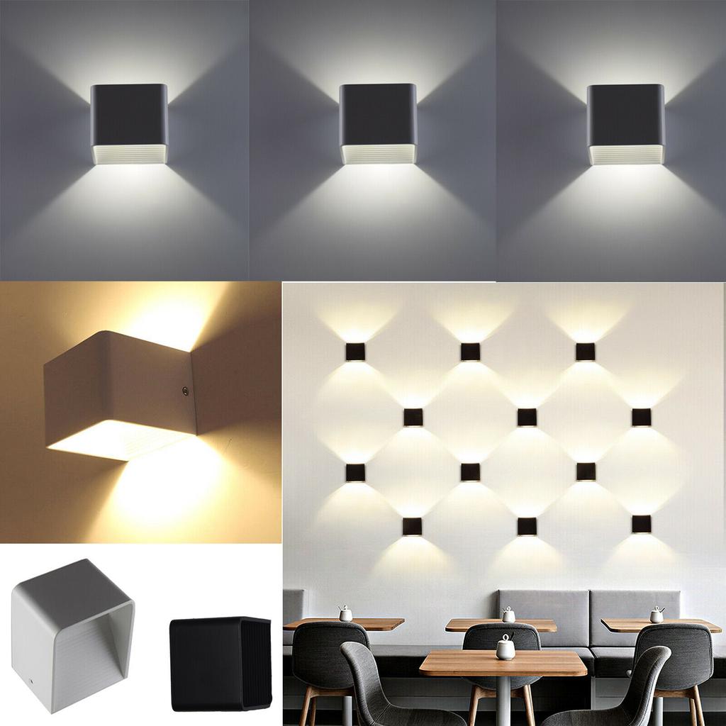 Настенный светодиодный современный светильник для спальни 3W 5W 7W Up Down Cube Бра Лампа Простая кроме освещения