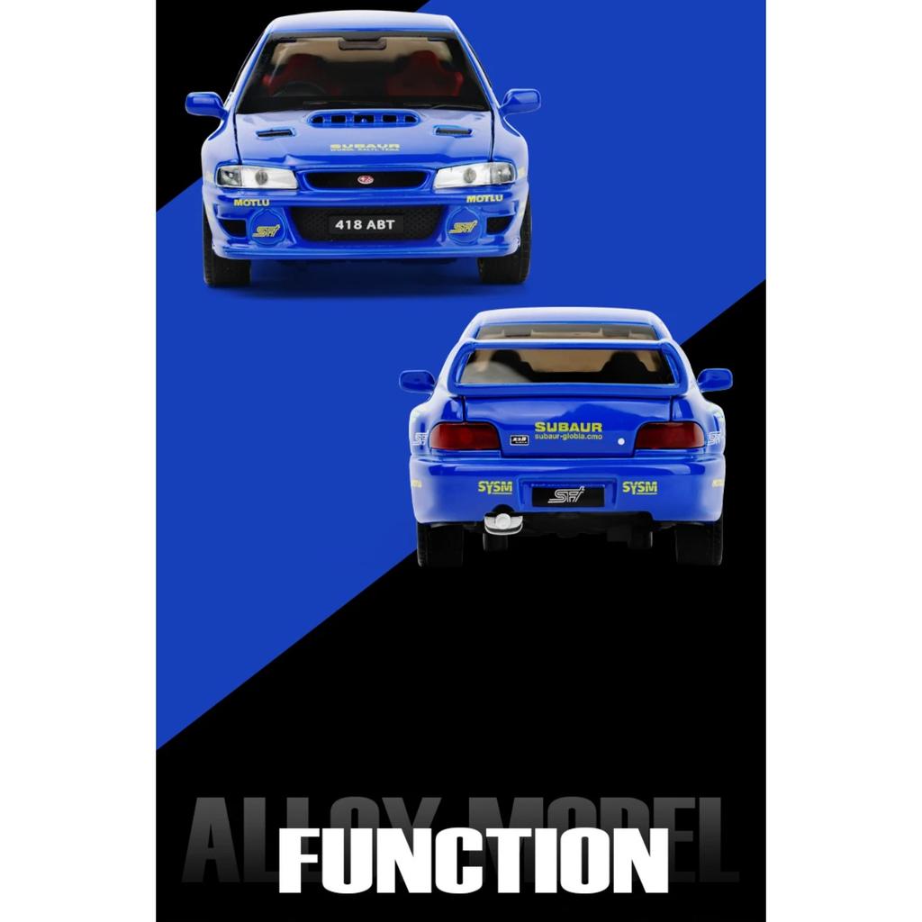 1/32 Subaru Impreza WRX STI Supercar Diecast Model Alloy Metal Car Classic Love Collection Hobby Birthday Gifts with Friend