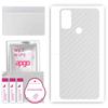 apgo Protective Skin Sticker for the Back Compatible with TCL 20Y, Wrap Film, Foil, Vinyl - Pattern Transparent Carbon