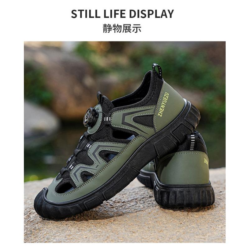 Men Plus Size Hollow Out Breathable Slip On Casual Outdoor Hiking Sandals