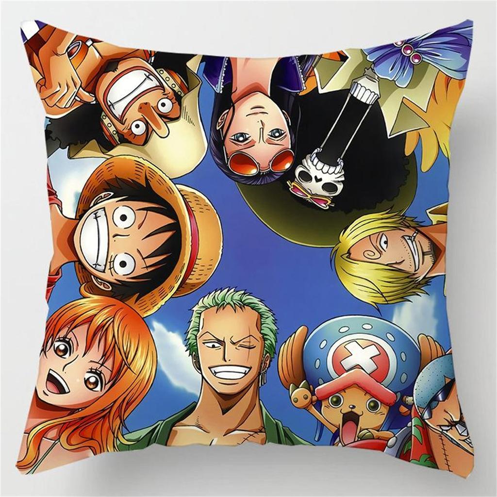 Наволочка с изображением Манки Д. Луффи из One Piece Эксклюзивная лимитированная серия для фанатов аниме Декор в тематике сокровищ для спальни студенческого общежития