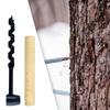 Auger Drill Hand Hole Bit Easy To Use Multipurpose Survival Tool with Wooden Handle for Hiking