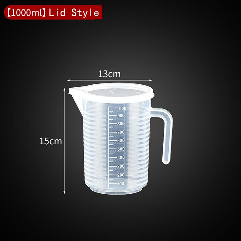 1PC 1000ML Non-stick Silicone Measuring Cup Food Grade Household Graduated Cups Kitchen Baking Measuring Tools High Volume