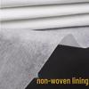 Thin Black & White Fusible Non-Woven Interlining - Single-Sided Adhesive for Clothing Accessories