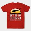 Мужская черная футболка с принтом Get To Da Choppa Печать на трансферной бумаге без вырезания Хлопковая футболка