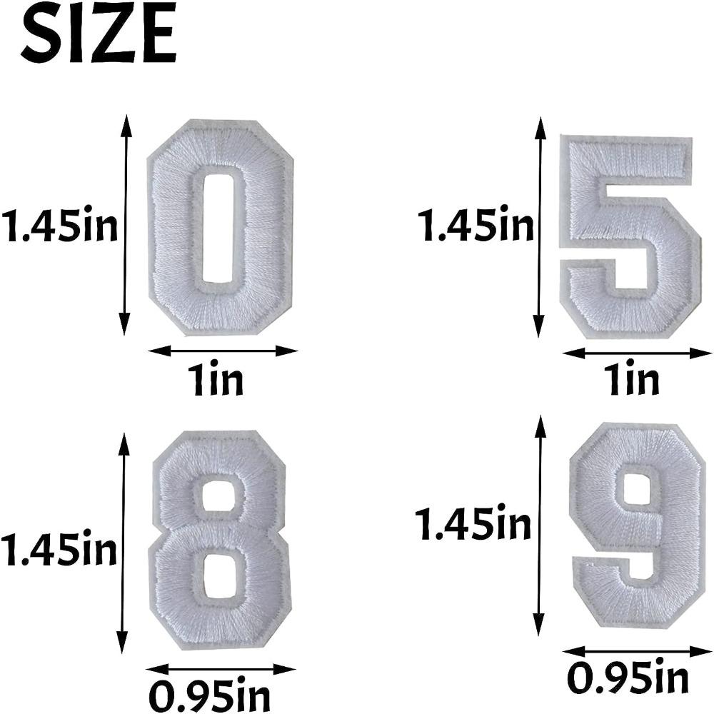 40 штук 1,9-дюймовые нашивки белые аппликационные аксессуары цифры 0-9 для джинсов