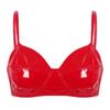 Women's Sexy Wetlook Bra Top No Padded Wireless Bustier Corset Clubwear