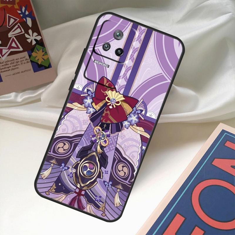 Genshin Impact Raiden Shogun Case For POCO X6 Pro M6 X5 X3 M5s F3 F5 Xiaomi 14 Ultra 13 12 Lite 11T 12T 13T Pro Coque
