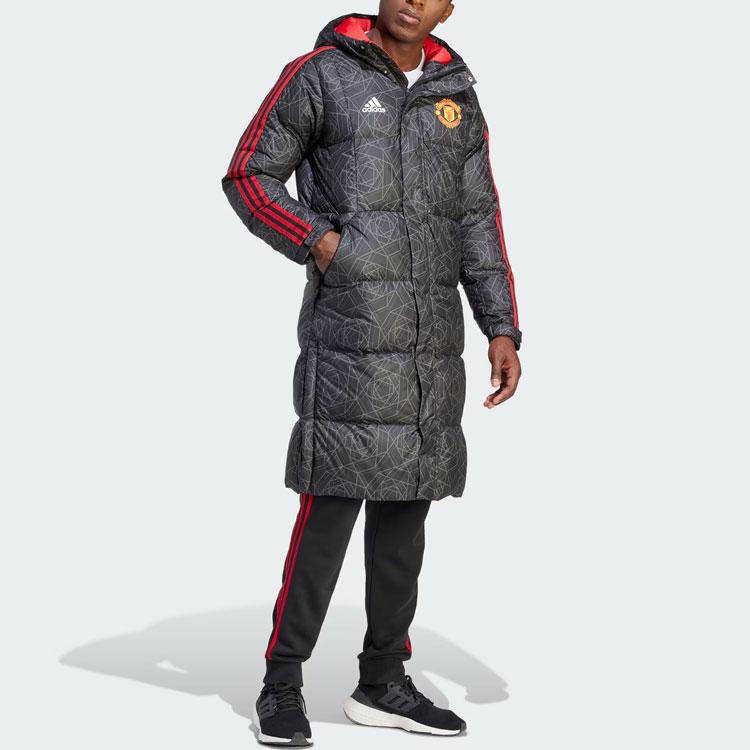 adidas Мужская пуховая куртка Manchester United Dna, черная, IA8535