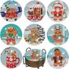 N-001 8 Pcs Mushroom Diamond Painting Coaster Kits Crafts for Adults DIY Diamond Art Coasters Small Diamond Painting Accessories